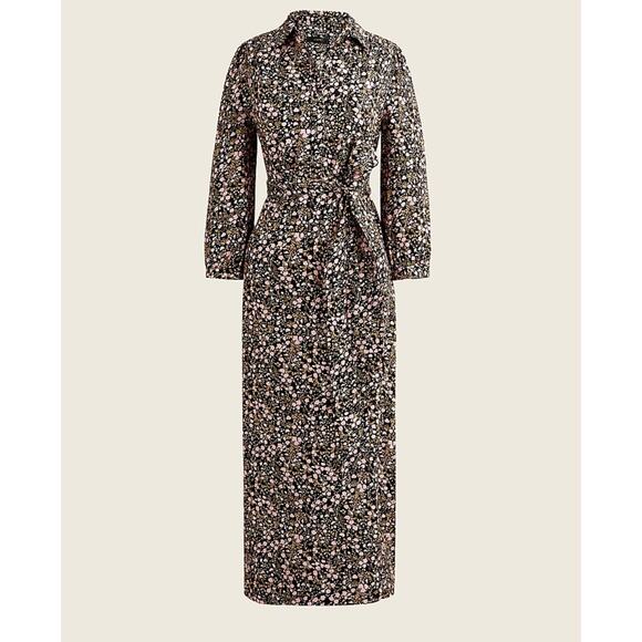 J. Crew - Long Sleeve Shirtdress in Fall Garden Floral - Picture 2 of 10